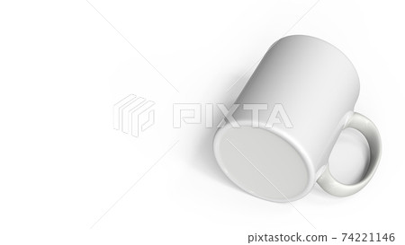 Blank mug mockup isolated on colored 3D rendering. added copy space for text. suitable for your design project. Blank mug mockup isolated on colored 3D rendering. added copy space for text. suitable for your design project. 74221146