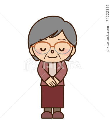Senior woman bow 74222555
