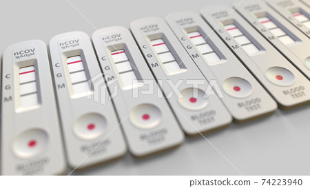 Selfdiagnostics COVID-19 testing devices, 3d rendering Selfdiagnostics COVID-19 testing devices, 3d rendering 74223940