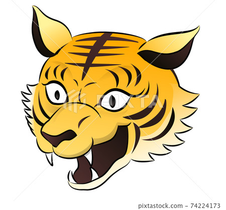 Yellow tiger head Yellow tiger head 74224173