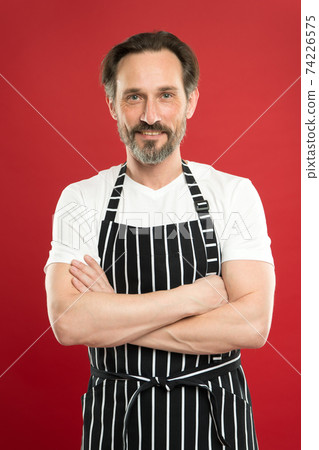 Keeping arms crossed with confidence. Bearded mature man  74226575