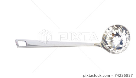 Kitchen utensils spoon with slots, slotted spoon isolated on white background. Studio Photo Kitchen utensils spoon with slots, slotted spoon isolated on white background. Studio Photo 74226857
