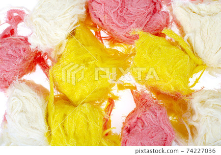 Turkish sweetness of sugar halvah pishmanie color. Studio Photo 74227036