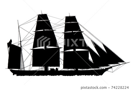 Sailing ship-silhouette Sailing ship-silhouette 74228224