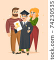 Graduation Congratulations vector illustration 74230535
