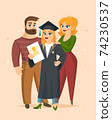 Graduation Congratulations vector illustration 74230537