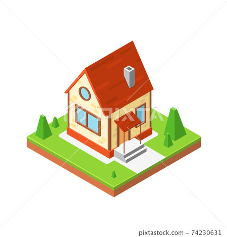 Icon House in isometric style, vector illustration Icon House in isometric style, vector illustration 74230631