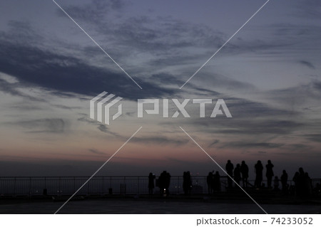 Rooftop at dusk Rooftop at dusk 74233052