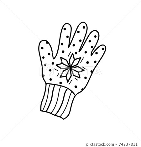 Winter gloves. Knitted garments for the hands. Winter gloves. Knitted garments for the hands. 74237811
