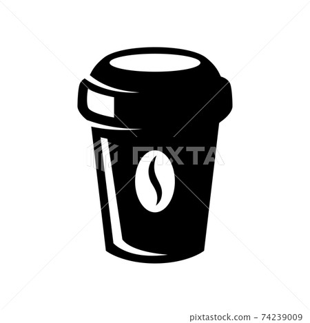 Coffee paper cup icon isolated on white. Design... - Stock Illustration ...