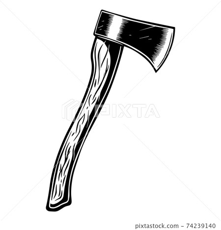 Illustration of lumberjack hatchet isolated on… - Stock Illustration