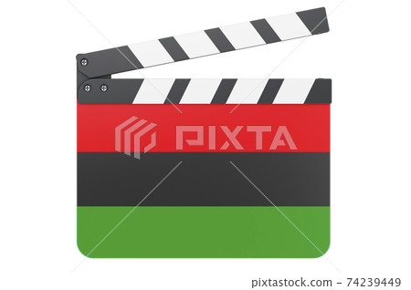 Movie clapperboard with Juneteenth flag, 3D rendering Movie clapperboard with Juneteenth flag, 3D rendering 74239449