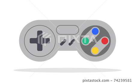 Play game vector isolated joystick icon. Gamepad computer controller sign. 74239581