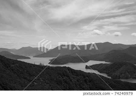 Landscape in the Marlborough sounds, New Zealand. Landscape in the Marlborough sounds, New Zealand. 74240979