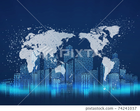 Skyscraper big city background material Skyscraper big city background material 74241037