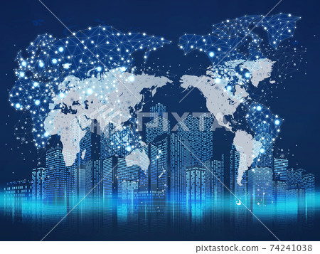 摩天大樓大城市背景素材 摩天大樓大城市背景素材 74241038