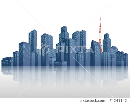 Skyscraper big city background material 74241142