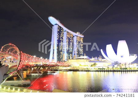 濱海灣金沙 夜景 新加坡 74241181