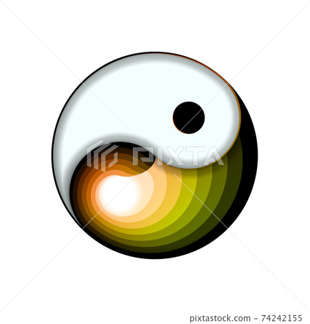 Yin and yang button icon isolated on white background. Spiritual relaxation of modern for meditation Yin and yang button icon isolated on white background. Spiritual relaxation of modern for meditation 74242155