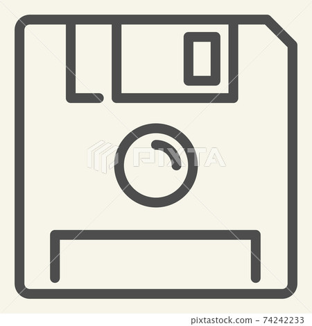 Save Line Icon Save line icon. Diskette vector illustration... - Stock Illustration ...