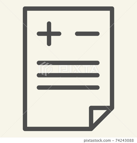 Add or delete document line icon. File with... - Stock Illustration ...