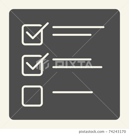 Checklist solid icon. List vector illustration... - Stock Illustration ...