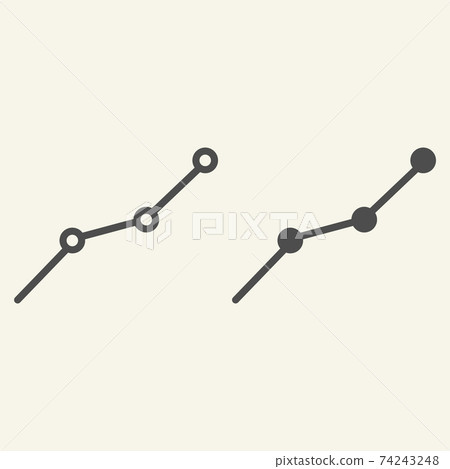 Chart line and glyph icon. Graph vector illustration isolated on white. Infographic outline style design, designed for web and app. Eps 10. 74243248