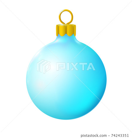 Light blue or cyan christmas ball, bauble isolated on white background, Merry xmas and New year. Light blue or cyan christmas ball, bauble isolated on white background, Merry xmas and New year. 74243351