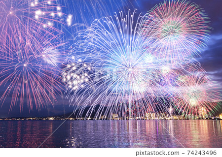 [Otsu City, Shiga Prefecture] Lake Biwa Fireworks Festival 74243496
