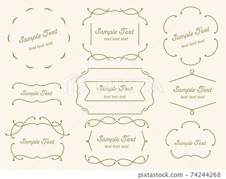 Simple decorative line frame frame - Stock Illustration [74244268] - PIXTA