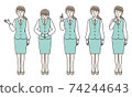 Female staff who provide polite customer service 74244643