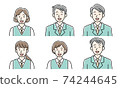 Men and women with smiles (suits / uniforms) 74244645