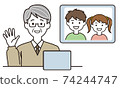 Online homecoming (grandfather and grandson) 74244747