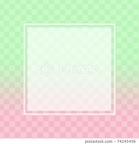 Gradation from pastel green to pink-checkered-frame-square Gradation from pastel green to pink-checkered-frame-square 74245456