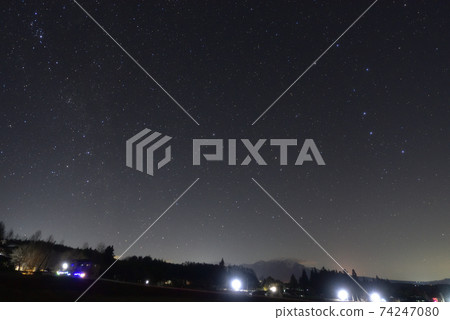 Hakushu-cho, Hokuto City, centering on the North Star, Cassiopeia and the Big Dipper (at Berga Street) 74247080