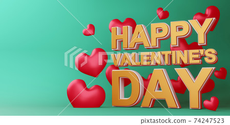 Valentine concept background, Love card, 3d rendering. Valentine concept background, Love card, 3d rendering. 74247523