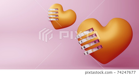 Valentine concept background, Love card, password key heart. Valentine concept background, Love card, password key heart. 74247677