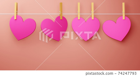 Valentine concept background, Love card, 3d rendering. Valentine concept background, Love card, 3d rendering. 74247793