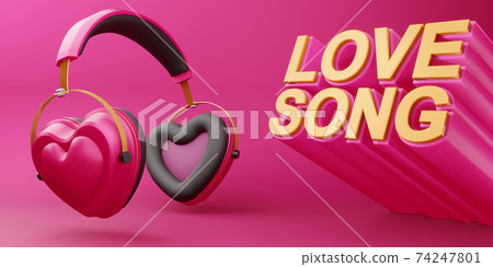 Valentine concept background, Love card, 3d rendering. Valentine concept background, Love card, 3d rendering. 74247801