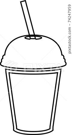 Glass cup of soda with a straw isolated on a white background. Glass cup of soda with a straw isolated on a white background. 74247959
