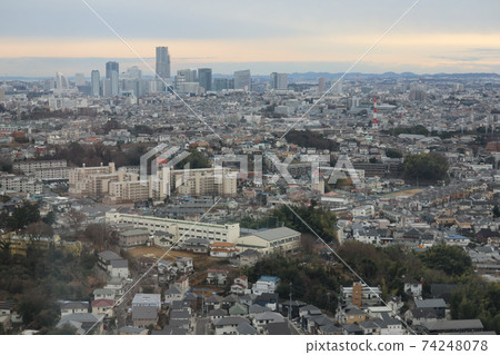 A bird's-eye view of the area around Shin-Yokohama Station Long A bird's-eye view of the area around Shin-Yokohama Station Long 74248078