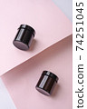 Minimal beauty product still life on pink 74251045