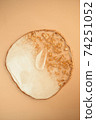 Cosmetic cream smear on golden background minimalism 74251052