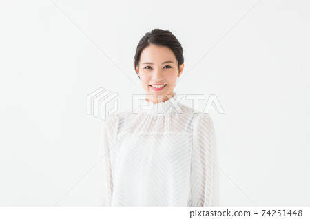 Female in her 20s portrait white background 74251448