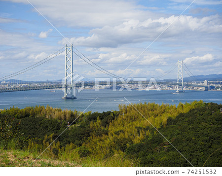 Scenery of Akashi Kaikyo and Akashi Kaikyo Bridge Scenery of Akashi Kaikyo and Akashi Kaikyo Bridge 74251532