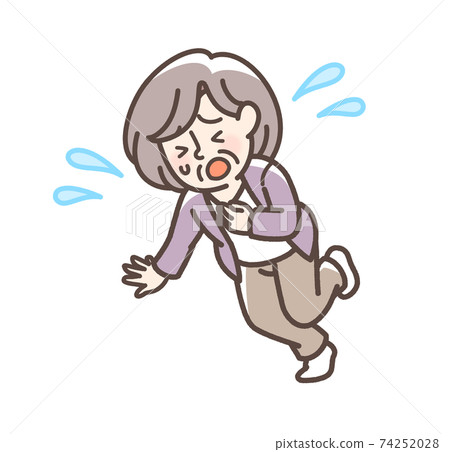 Granny stumbling 74252028