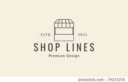 simple shape lines of shop store logo vector icon symbol design graphic illustration simple shape lines of shop store logo vector icon symbol design graphic illustration 74253258