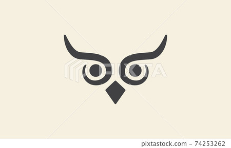 lines animal bird head owl logo vector icon symbol design graphic illustration 74253262