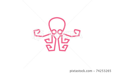 unique octopus lines logo vector icon symbol design graphic illustration unique octopus lines logo vector icon symbol design graphic illustration 74253265