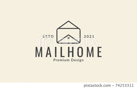 mail line with home logo vector icon symbol design graphic illustration mail line with home logo vector icon symbol design graphic illustration 74253311